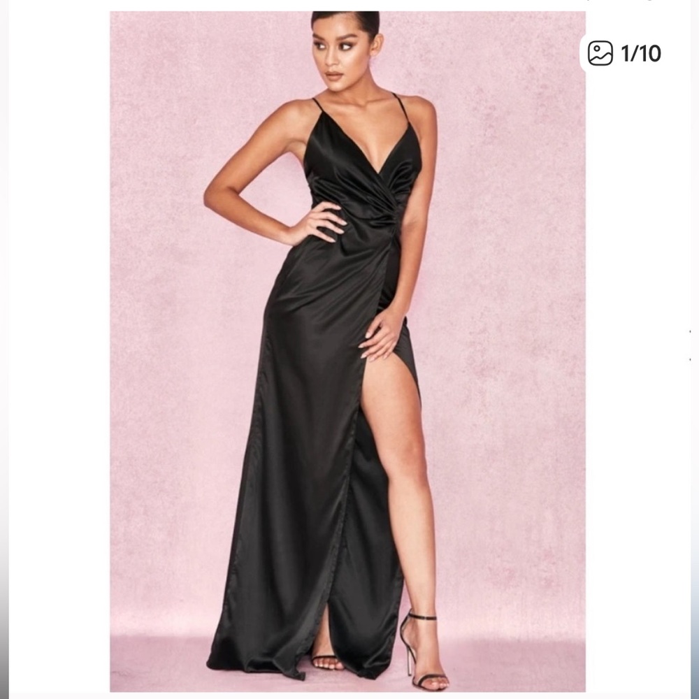House of CB London fairuz Satin Dress - L+